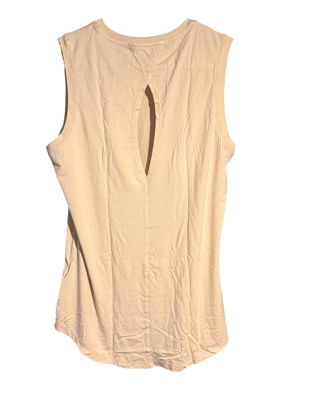 Sleeveless Keyhole Back Tank Top in Cream